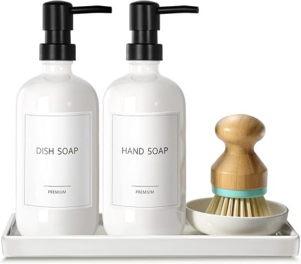 Soap Dispenser Set with Tray