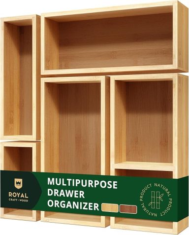 5-Piece Bamboo Drawer Organizer