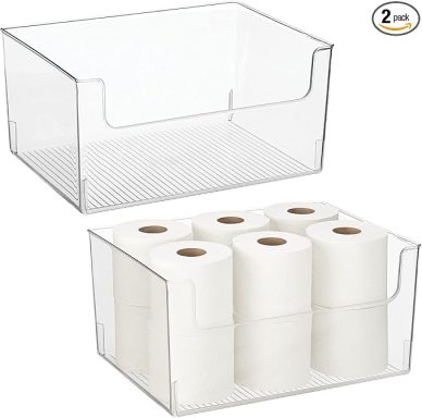 2-Pack Plastic Storage Bins
