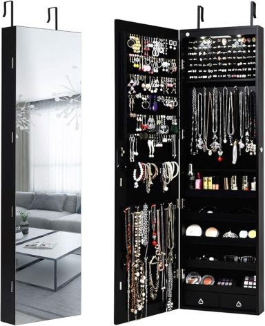 Full Length Mirror Jewelry Cabinet