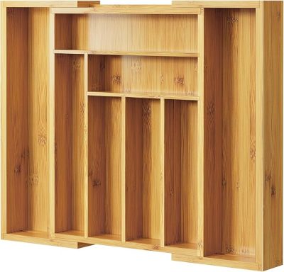 Bamboo Silverware Organizer